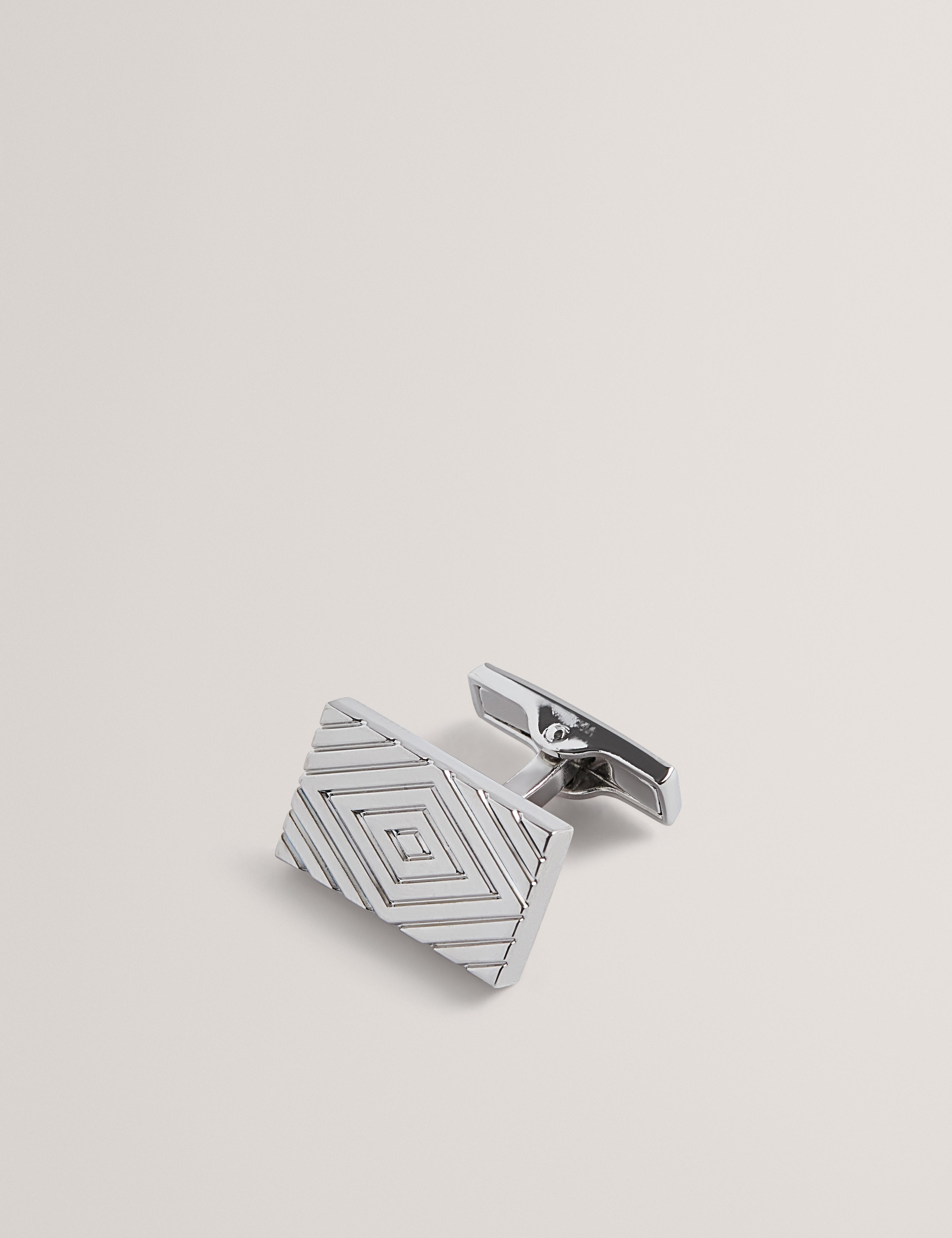 Men DIAMONT - Engraved Diamond Pattern Cufflinks - Ted Baker
