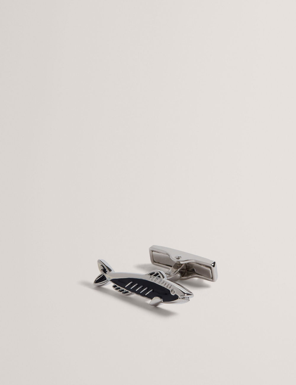 Men KIPPER - Fish Shape Branded Metal Cufflinks - Ted Baker