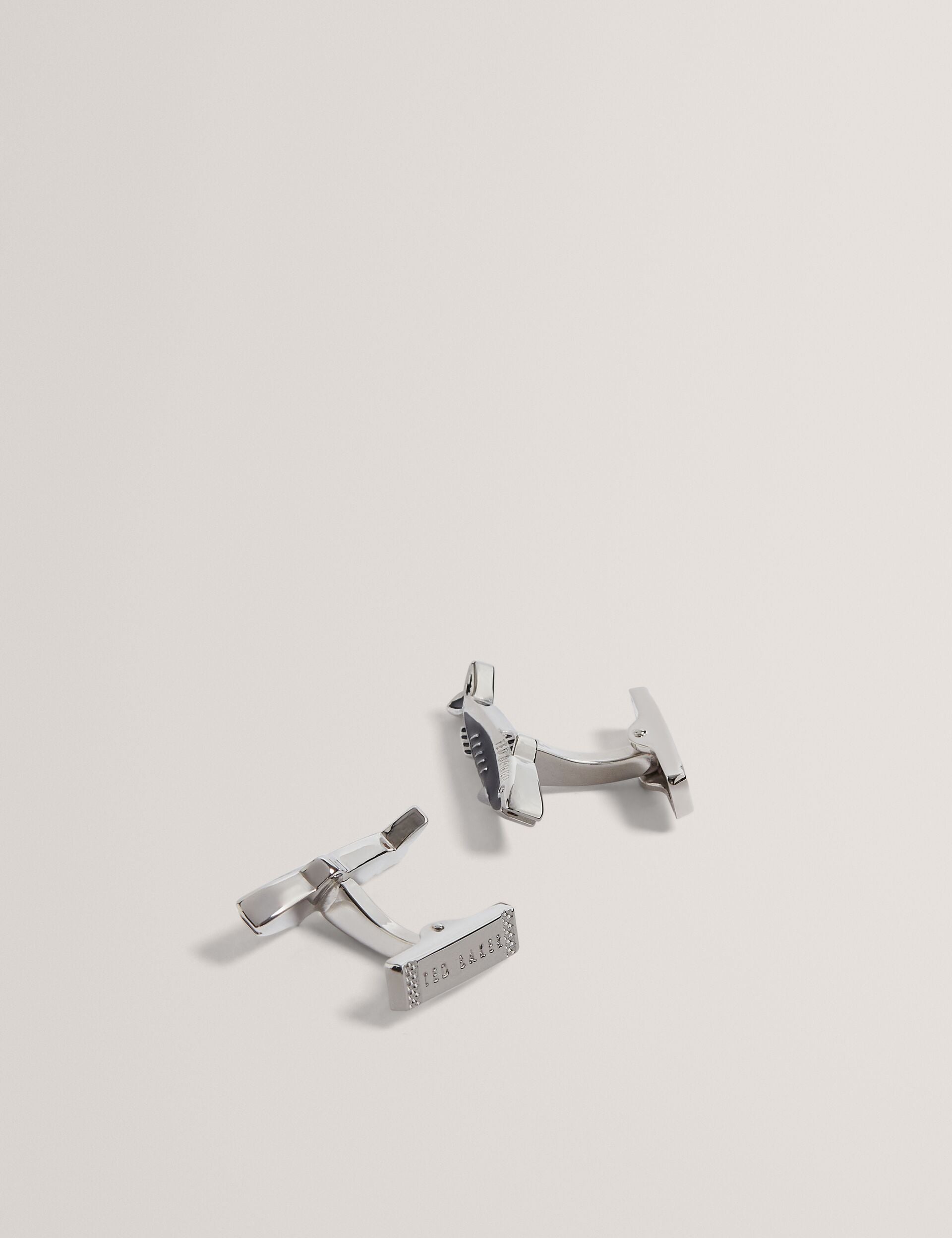 Men KIPPER - Fish Shape Branded Metal Cufflinks - Ted Baker