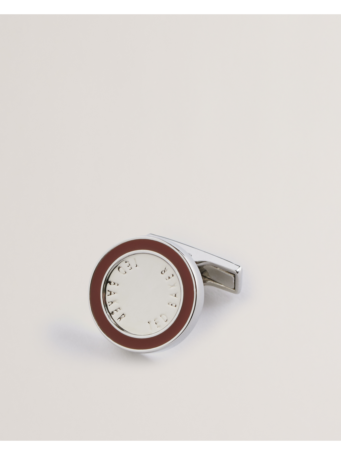 Men RAYLAN - Colour Border Branded Round Cufflinks - Ted Baker