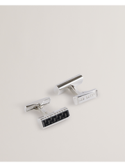 Men CARBIE - Carbon Fibre Bar Metal Cufflinks - Ted Baker