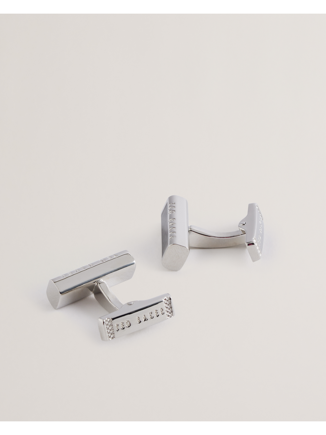 Men CARBIE - Carbon Fibre Bar Metal Cufflinks - Ted Baker