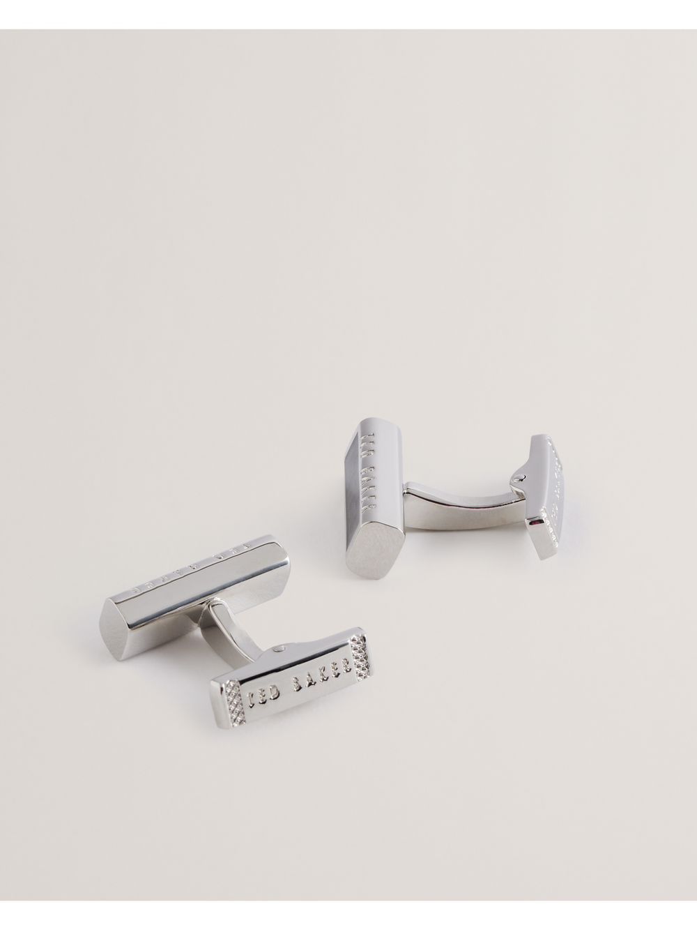 Men CARBIE - Carbon Fibre Bar Metal Cufflinks - Ted Baker