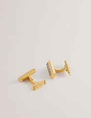 Men CARBIE - Carbon Fibre Bar Metal Cufflinks - Ted Baker
