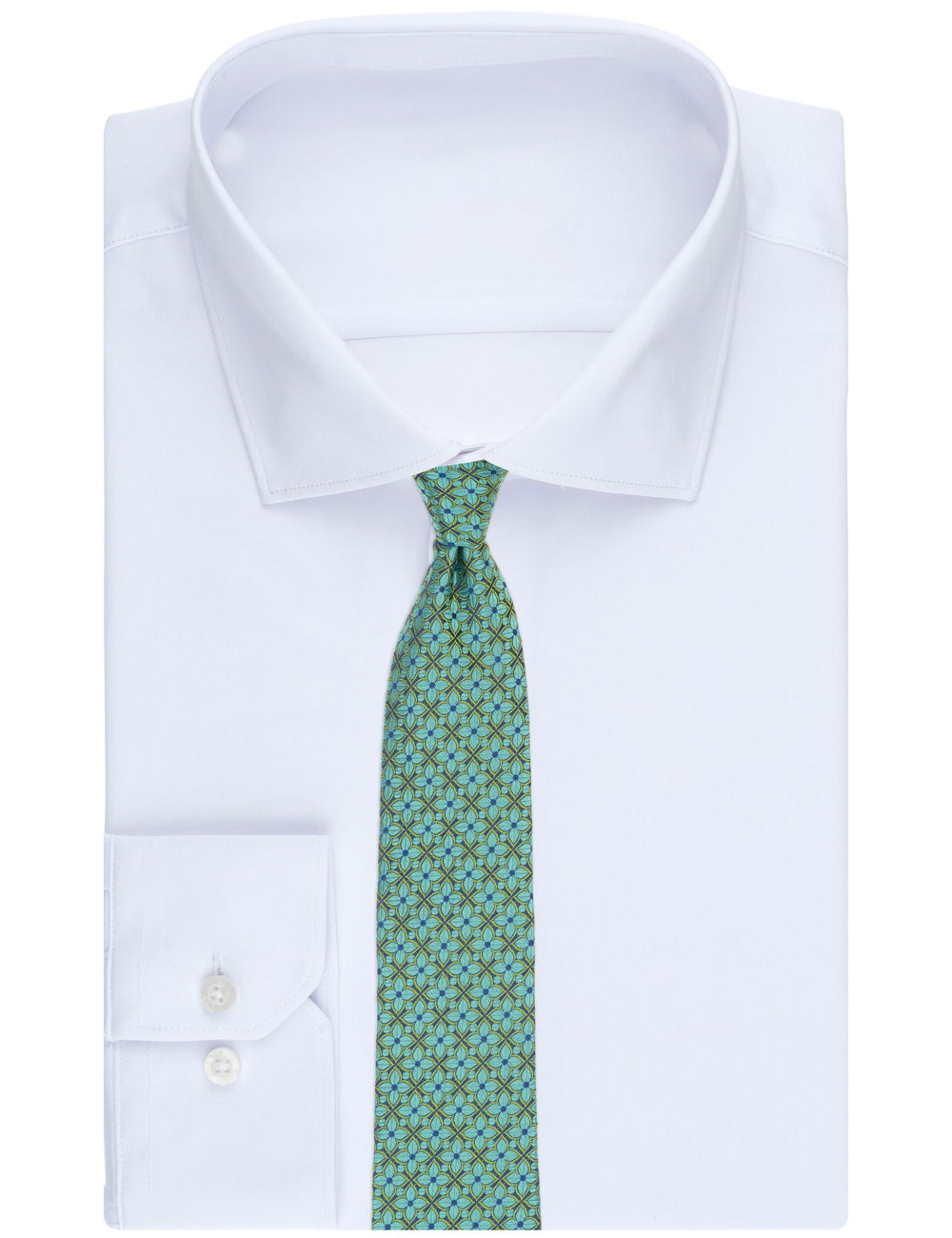 Men WRIGHTT Floral Tile Print Silk Tie - Ted Baker