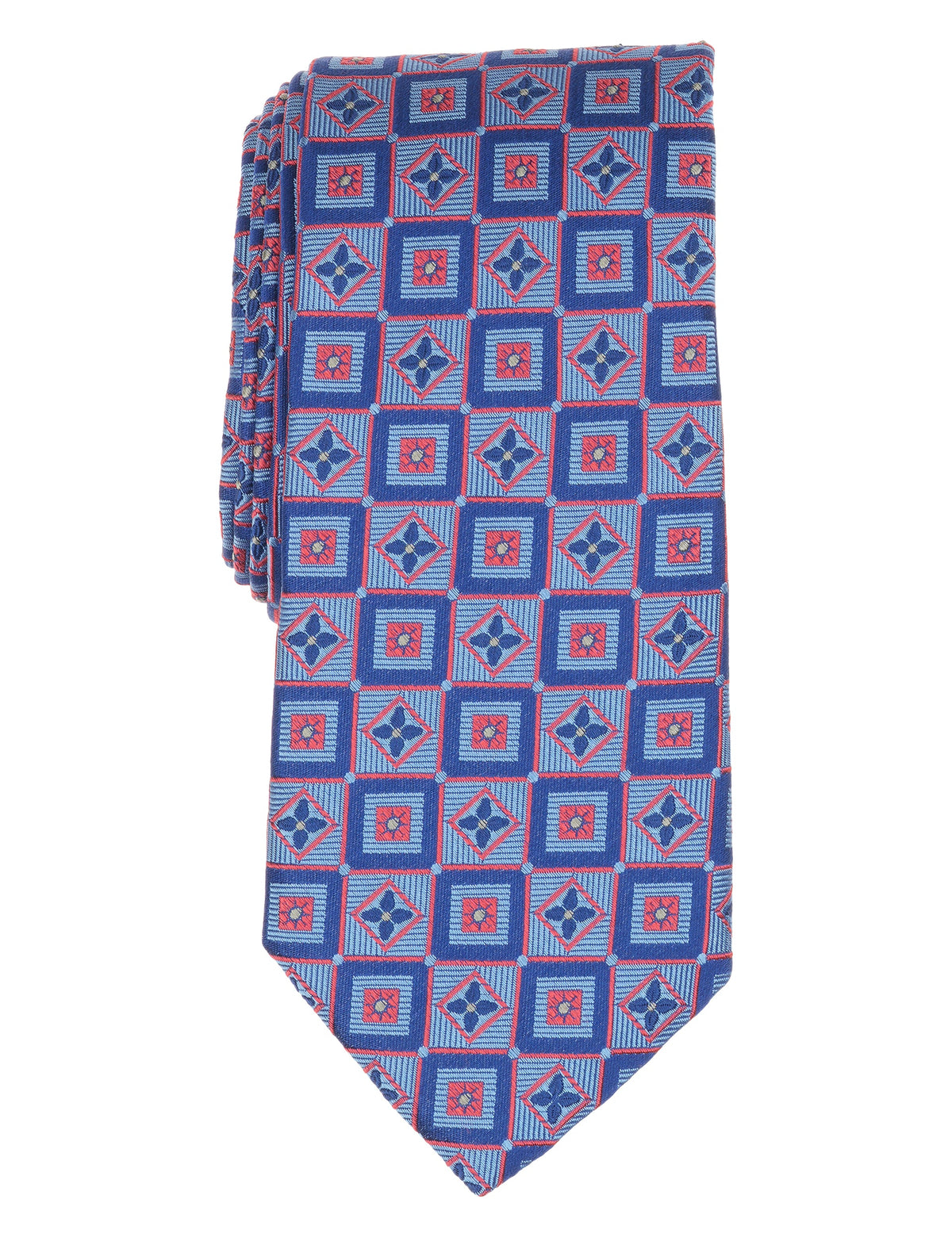 Men WINKLY Geometric Tile Print Silk Tie - Ted Baker