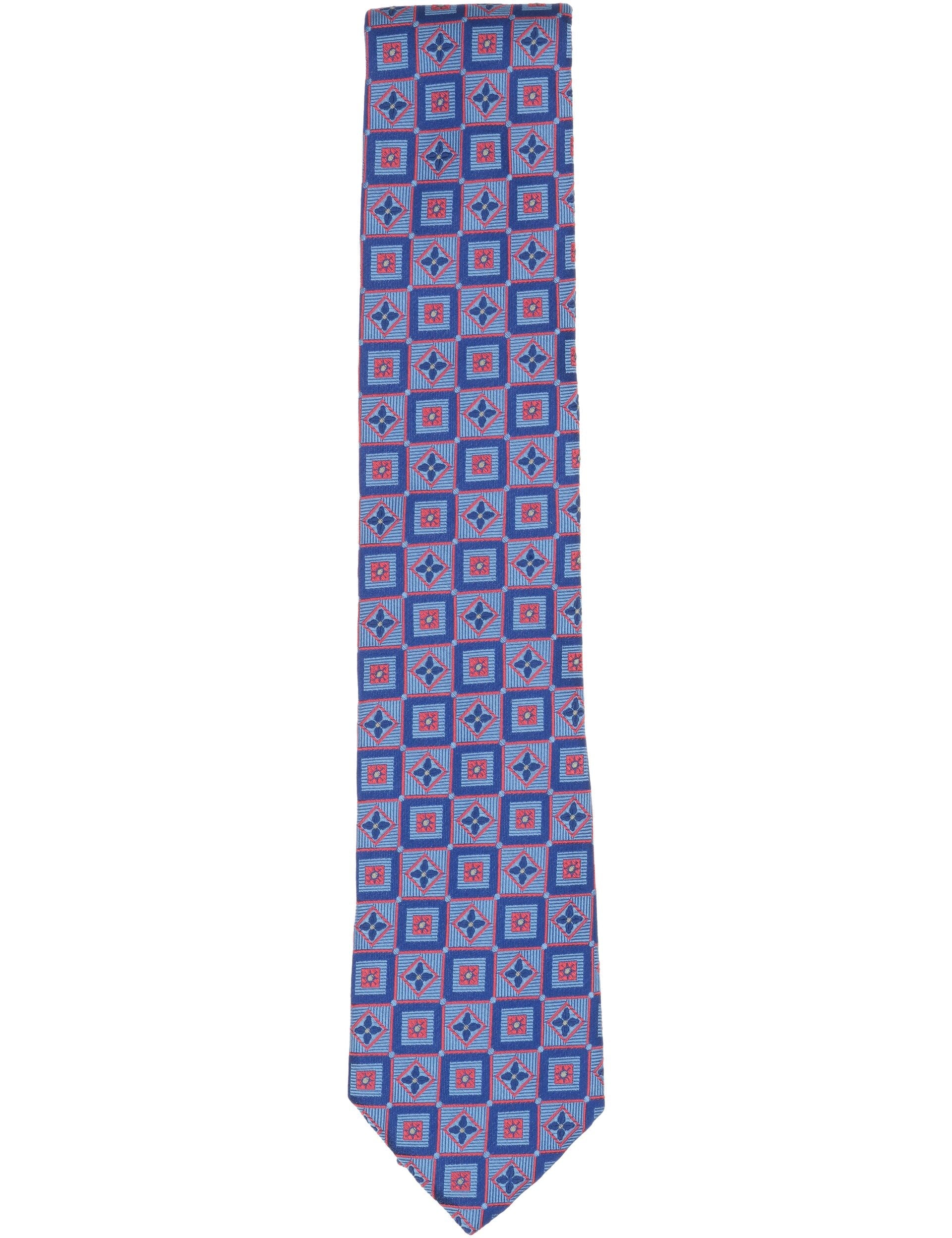 Men WINKLY Geometric Tile Print Silk Tie - Ted Baker