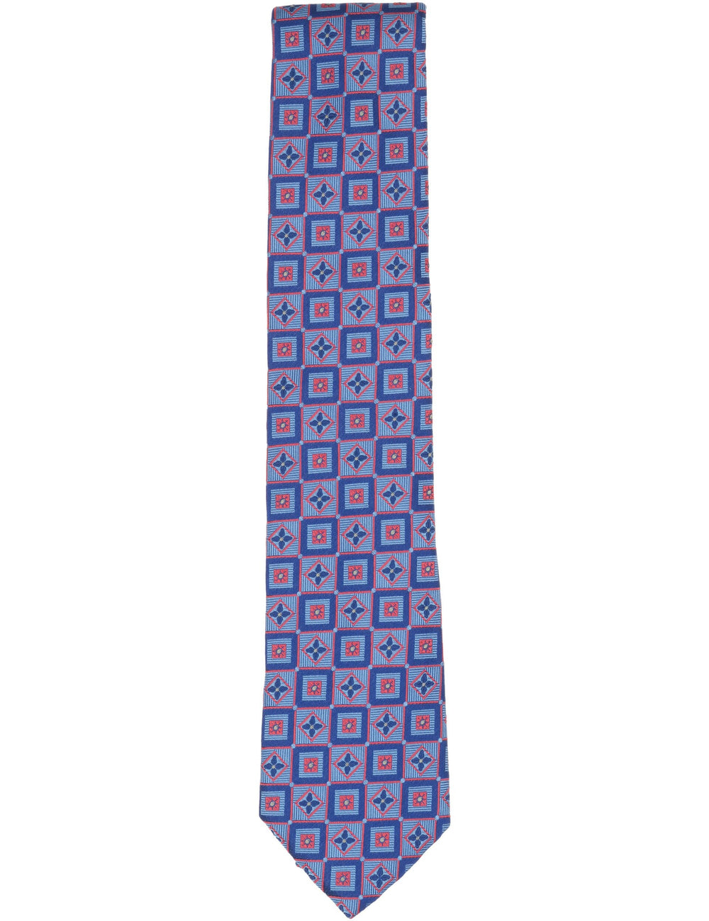 Men WINKLY Geometric Tile Print Silk Tie - Ted Baker