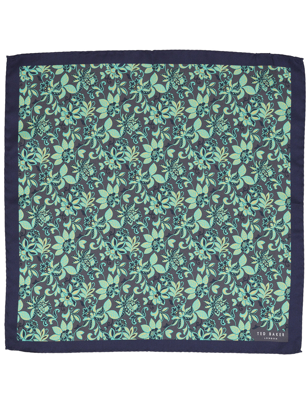 Men YORKPS Scrolling Floral Satin Pocket Square - Ted Baker