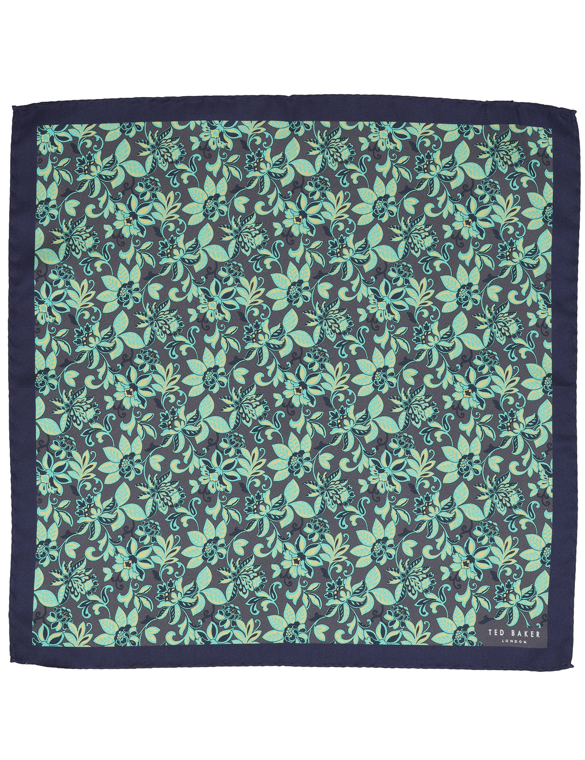 Men YORKPS Scrolling Floral Satin Pocket Square - Ted Baker