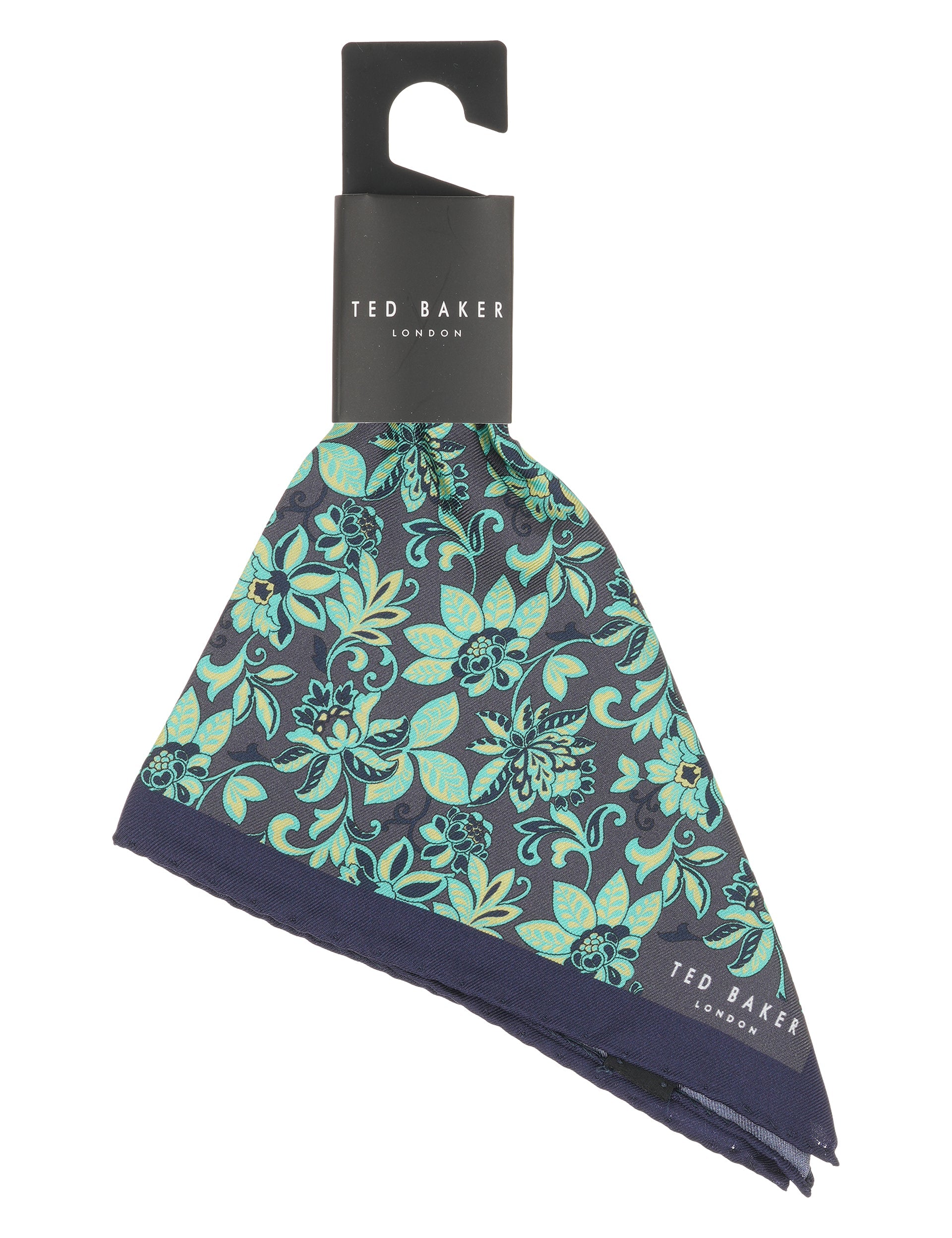 Men YORKPS Scrolling Floral Satin Pocket Square - Ted Baker
