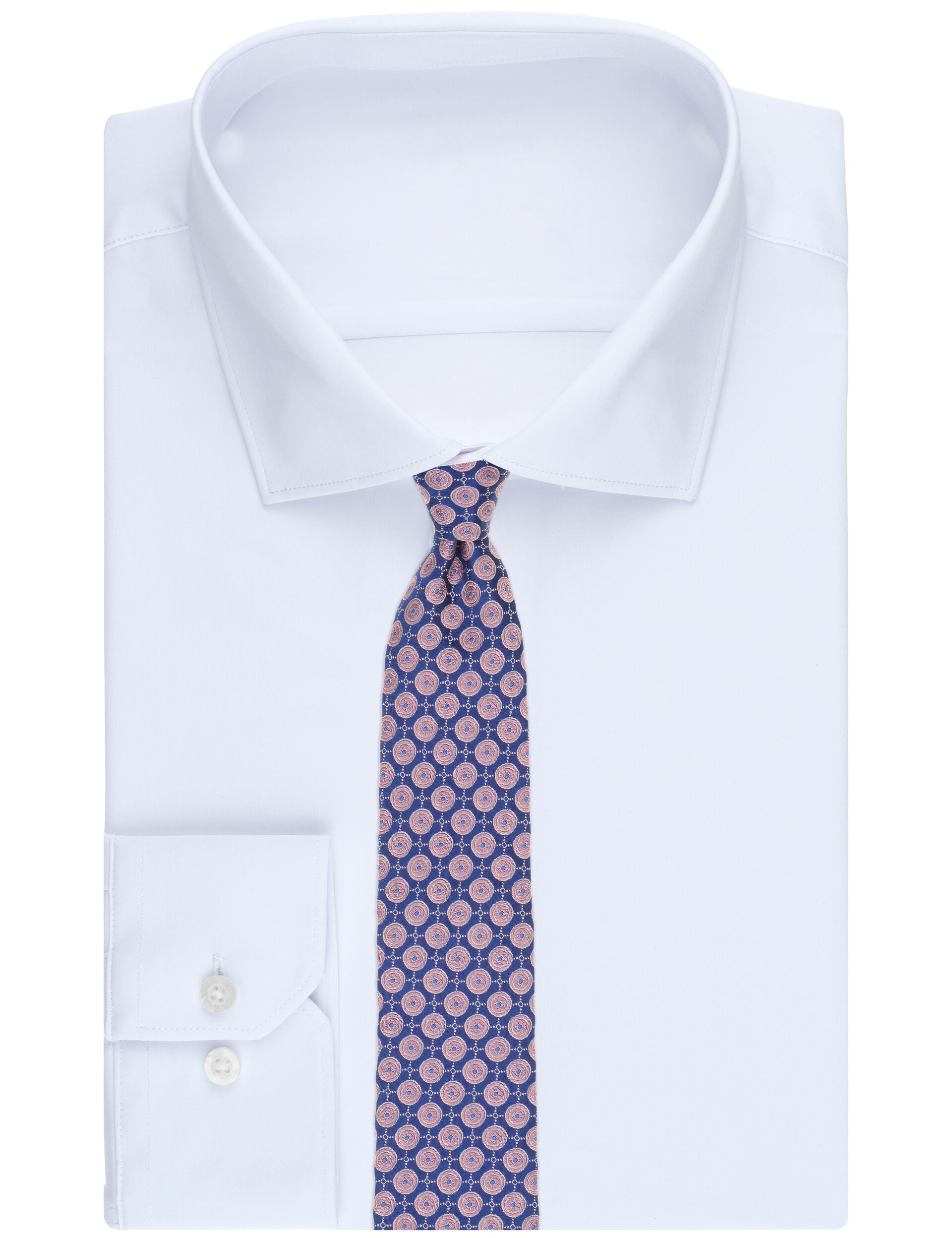 Men VERNON Roundel Print Silk Tie - Ted Baker