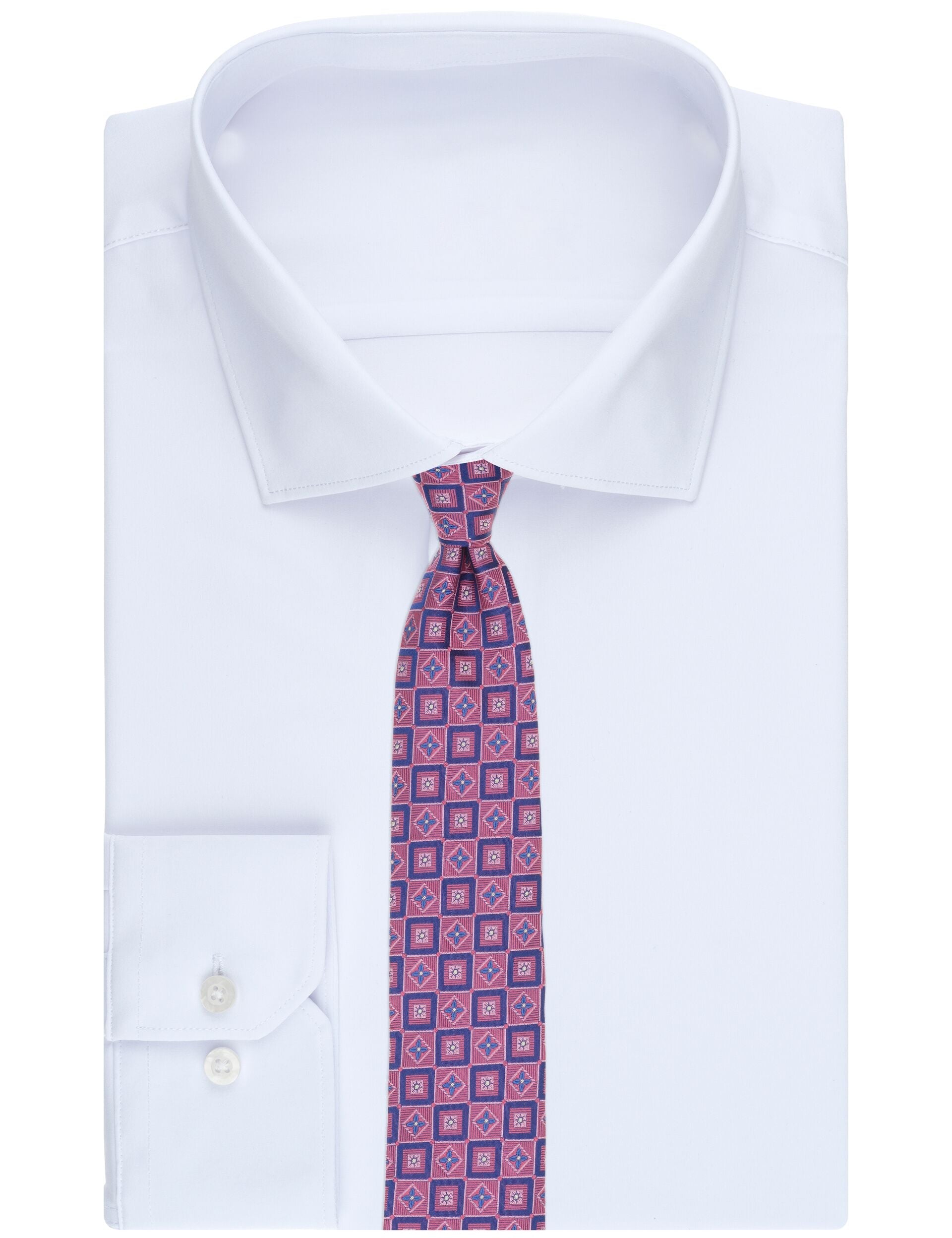 Men WINKLY Geometric Tile Print Silk Tie - Ted Baker