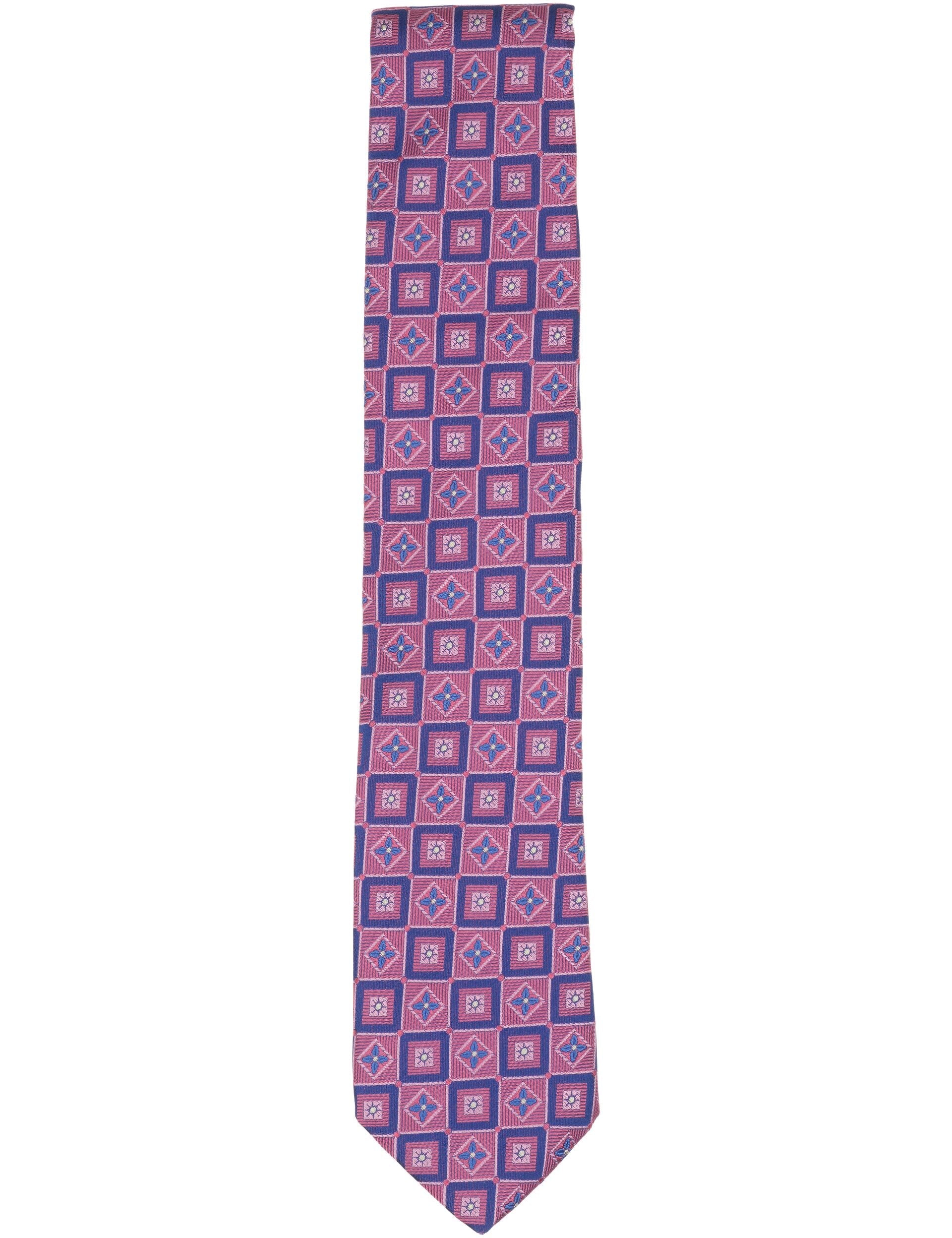 Men WINKLY Geometric Tile Print Silk Tie - Ted Baker