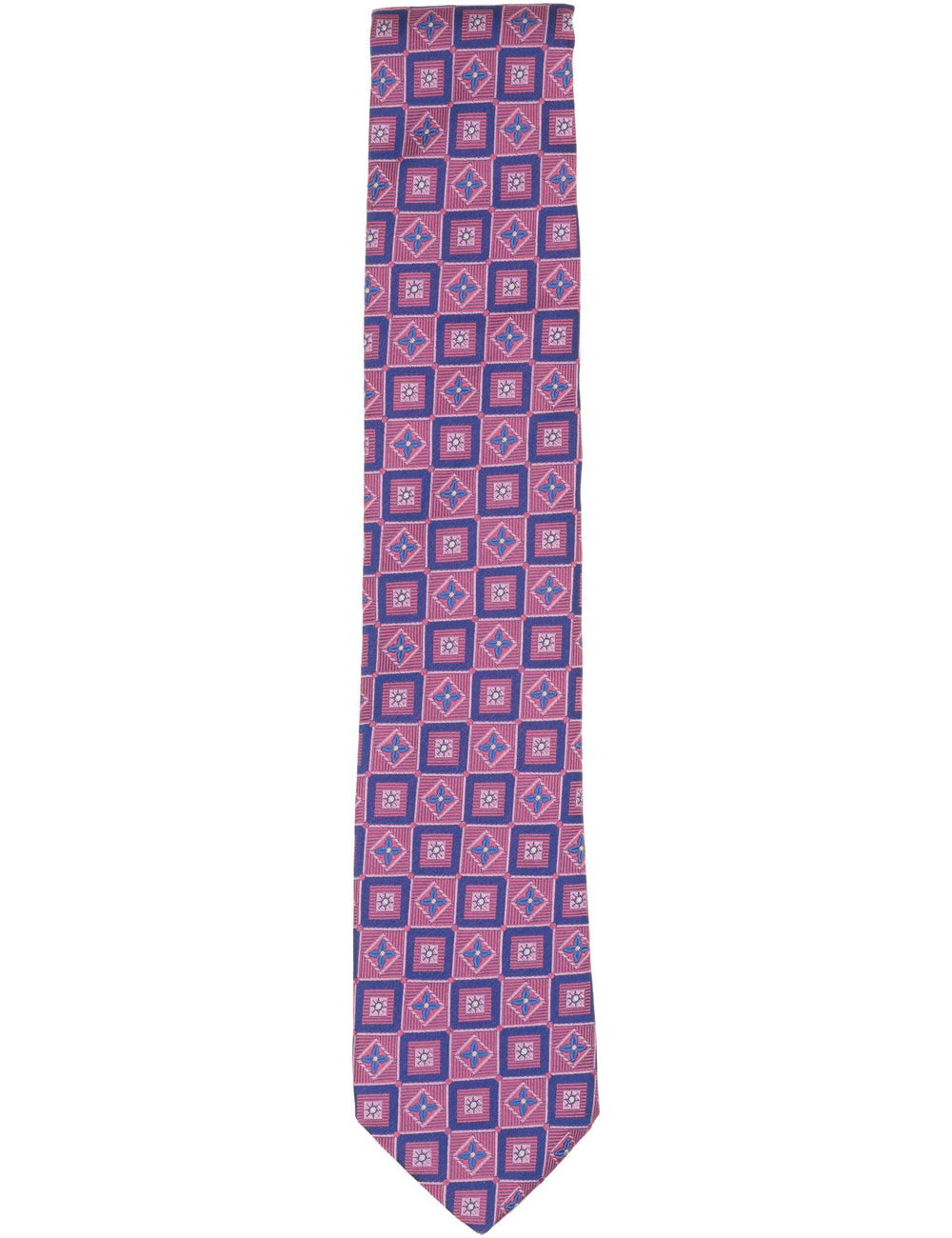 Men WINKLY Geometric Tile Print Silk Tie - Ted Baker
