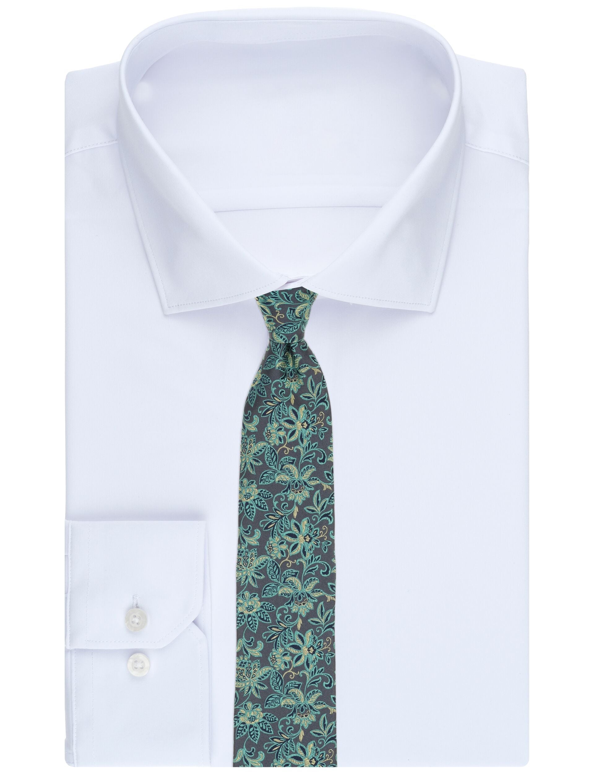 Men YORKT Scrolling Floral Satin Tie - Ted Baker
