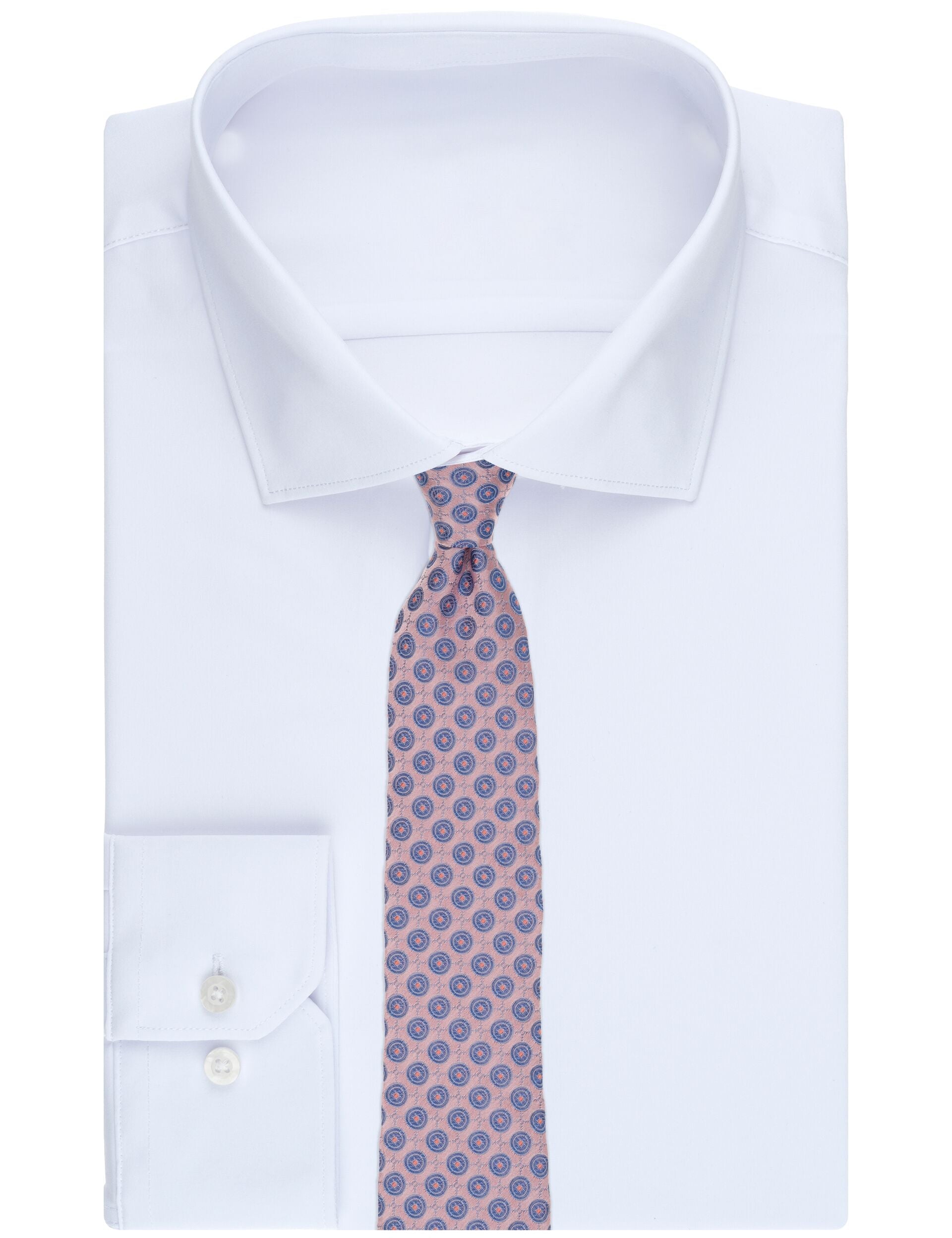 Men VERNON Roundel Print Silk Tie - Ted Baker