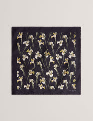 Men FRINTOP - Orchid Floral Print Silk Pocket Square - Ted Baker