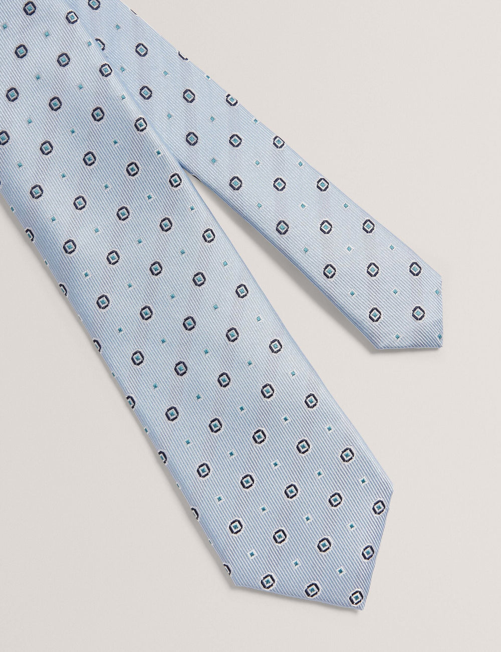Men STEEPLE - Circle Geometric Print Silk Tie - Ted Baker