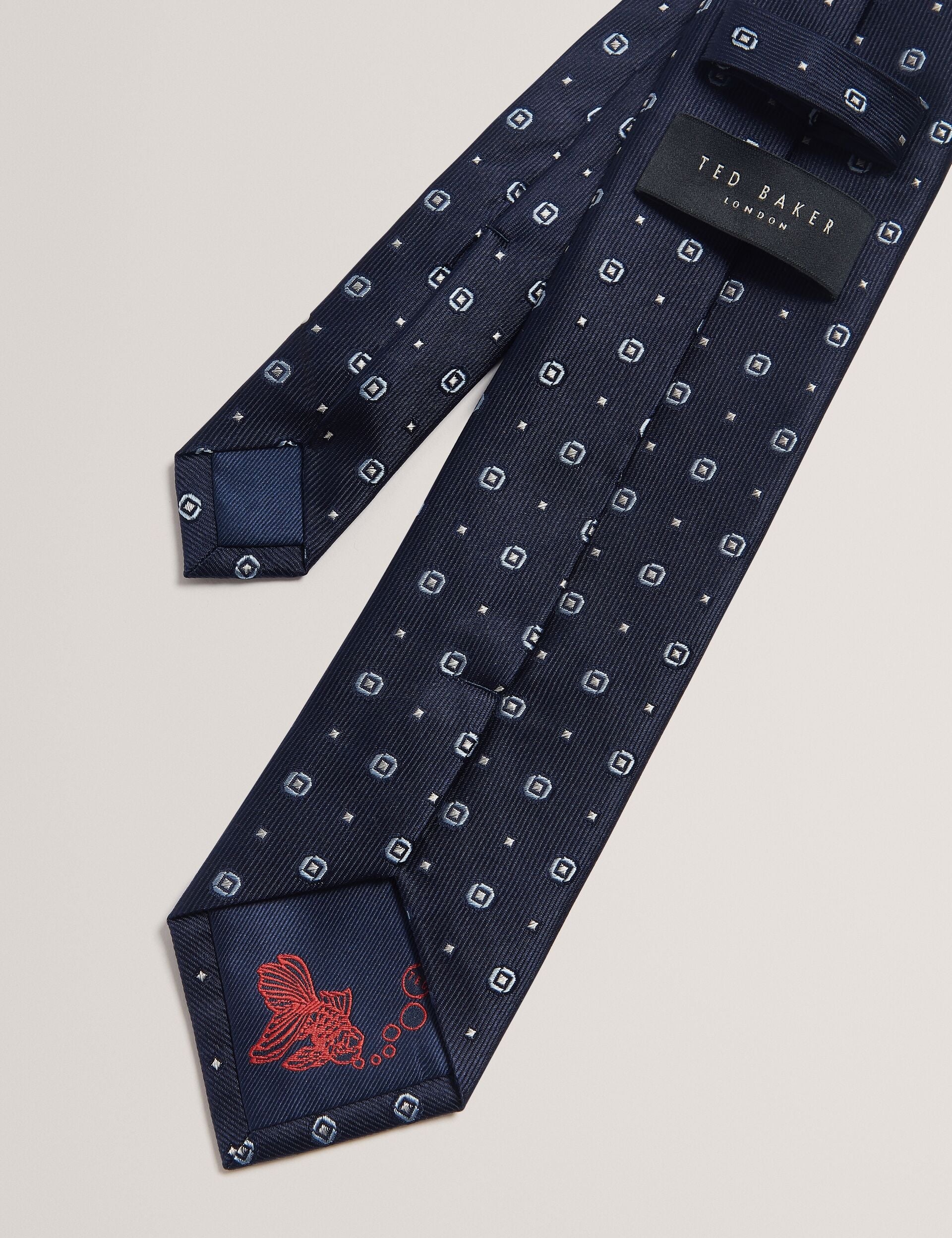 Men STEEPLE - Circle Geometric Print Silk Tie - Ted Baker
