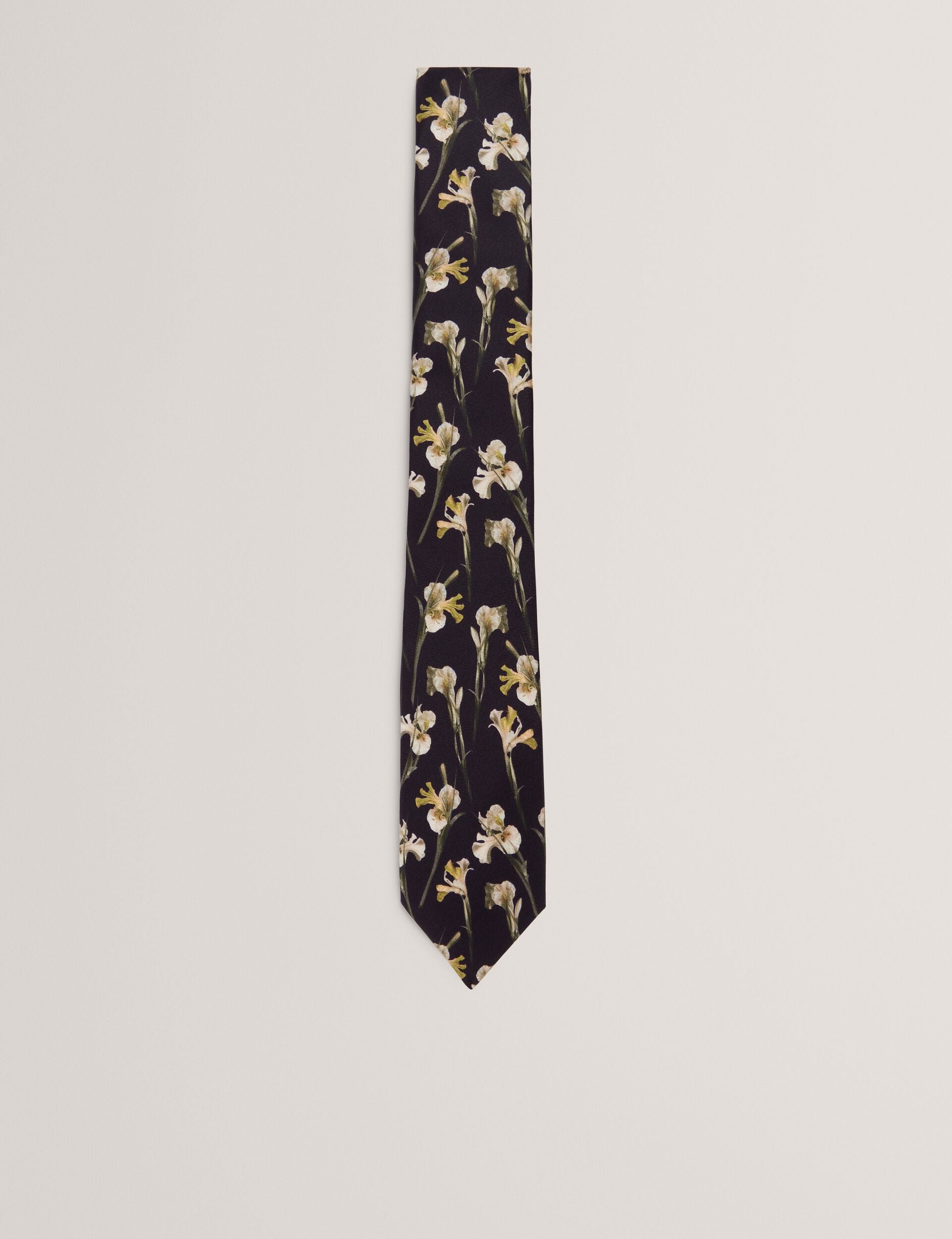 Men FRINTON - Orchid Floral Print Silk Tie - Ted Baker