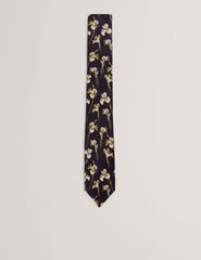 Men FRINTON - Orchid Floral Print Silk Tie - Ted Baker