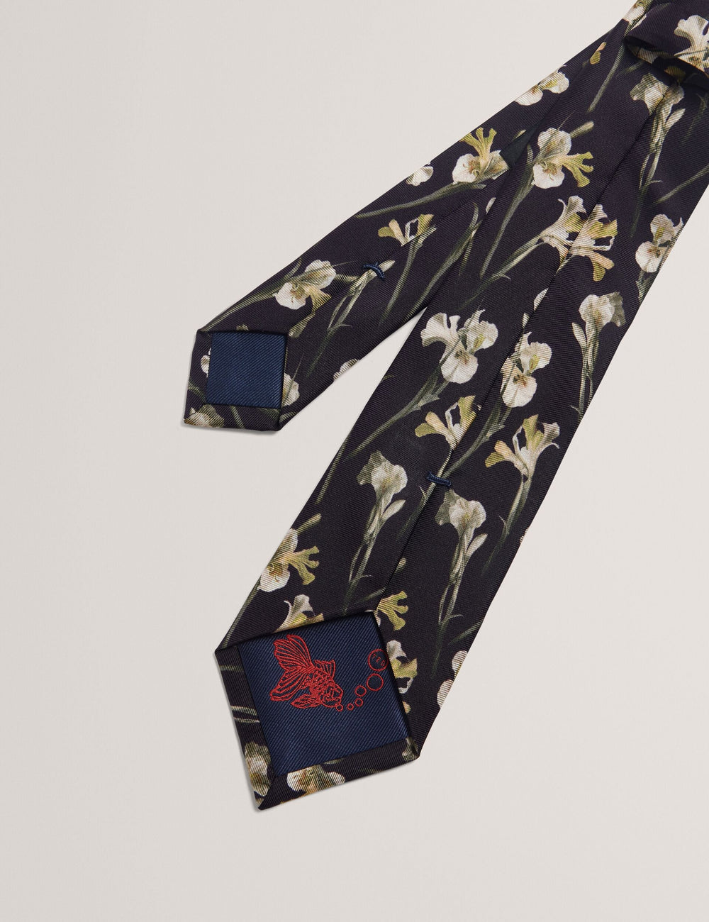 Men FRINTON - Orchid Floral Print Silk Tie - Ted Baker