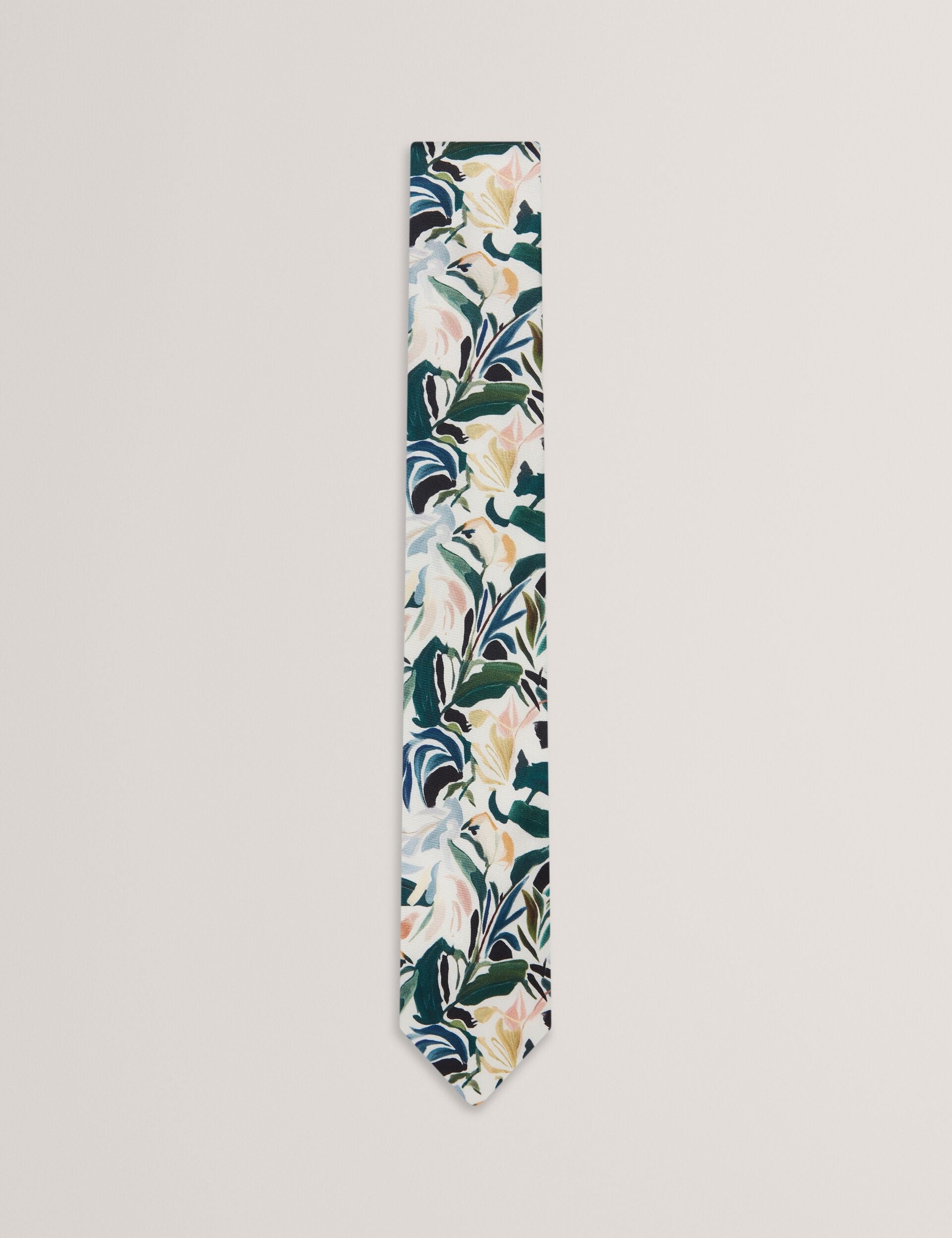 Men BOYTONN - Painted Floral Print Silk Tie - Ted Baker