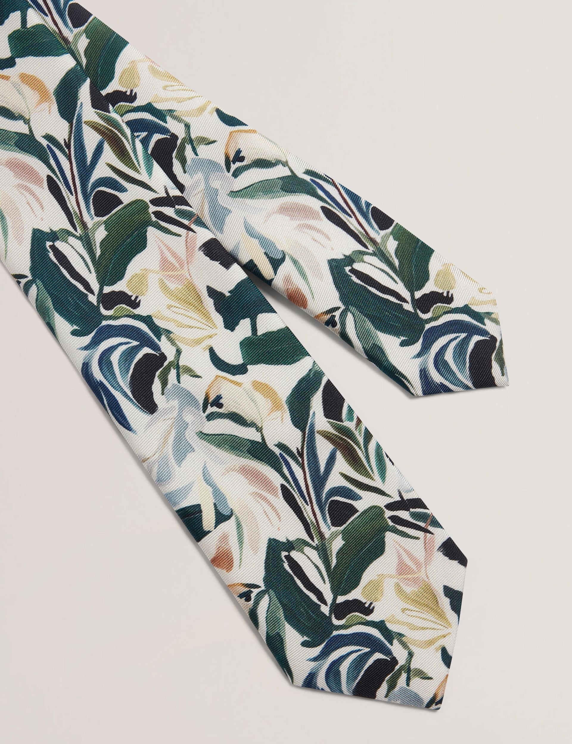 Men BOYTONN - Painted Floral Print Silk Tie - Ted Baker