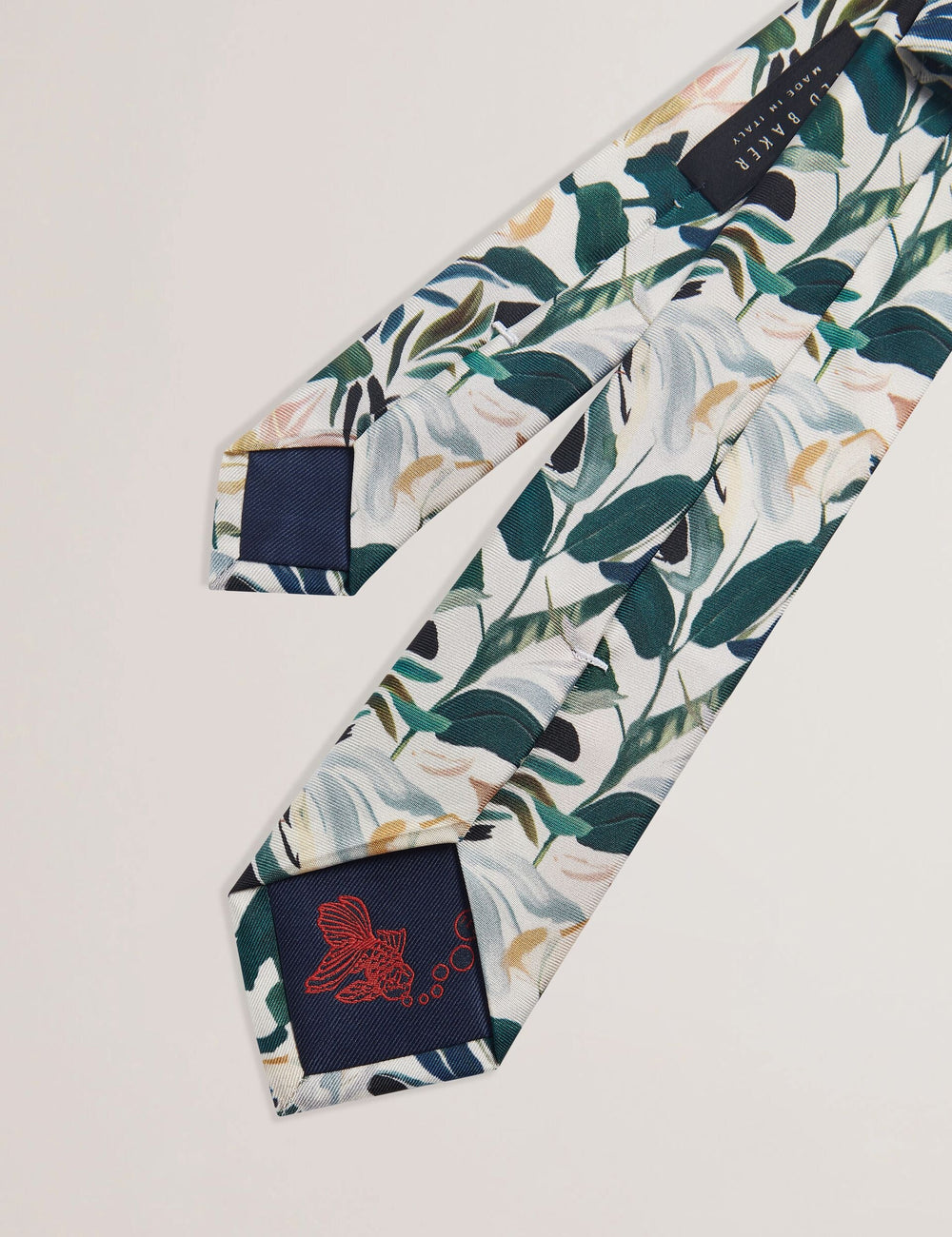 Men BOYTONN - Painted Floral Print Silk Tie - Ted Baker