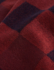 Men PETERRR - Block Check Scarf With Fringe Trim - Ted Baker