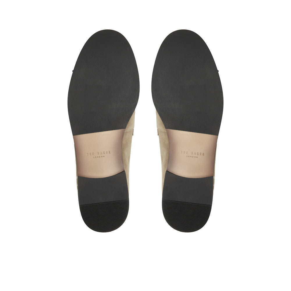 Men PARLIAMENT - Grained Leather Penny Loafers - Ted Baker