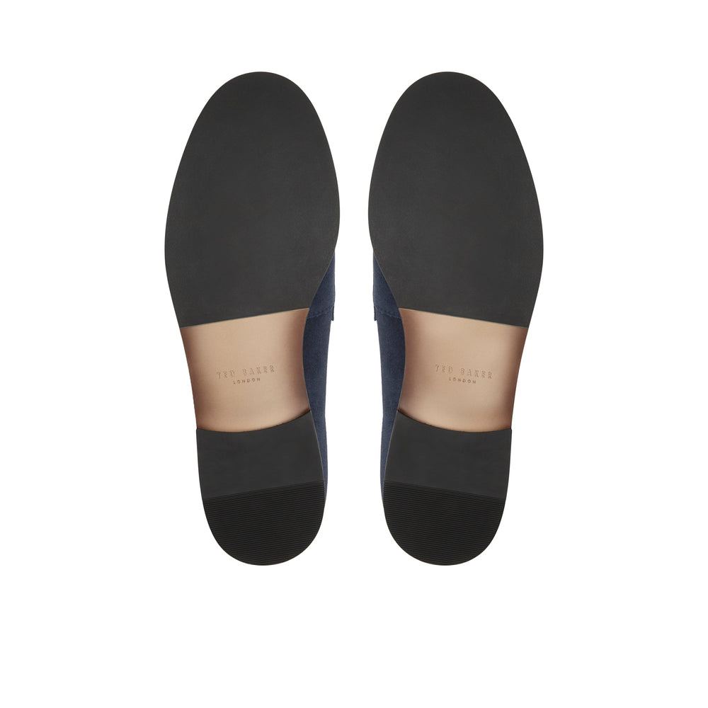 Men PARLIAMENT - Grained Leather Penny Loafers - Ted Baker
