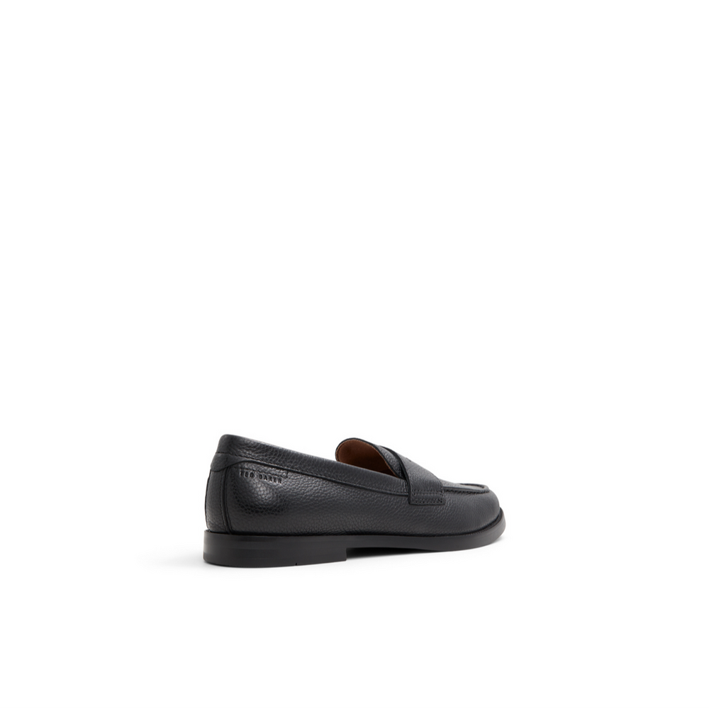 Men PARLIAMENT - Grained Leather Penny Loafers - Ted Baker