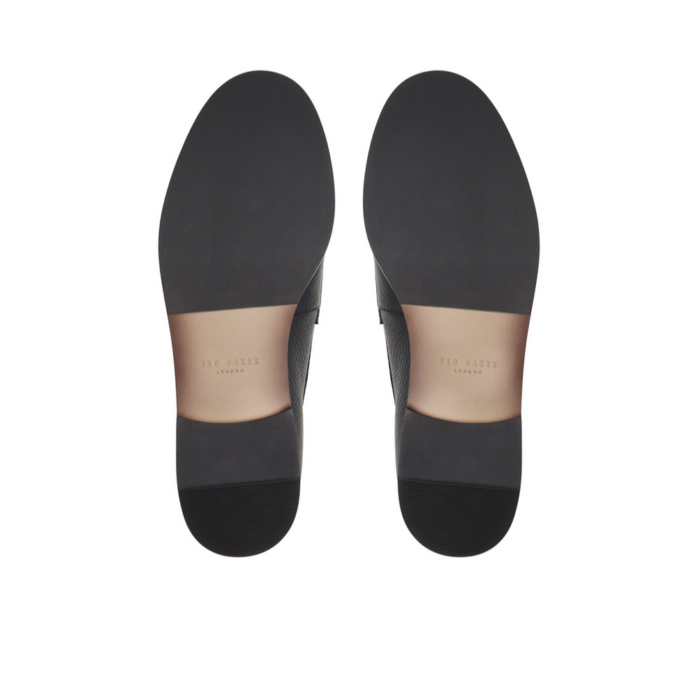 Men PARLIAMENT - Grained Leather Penny Loafers - Ted Baker