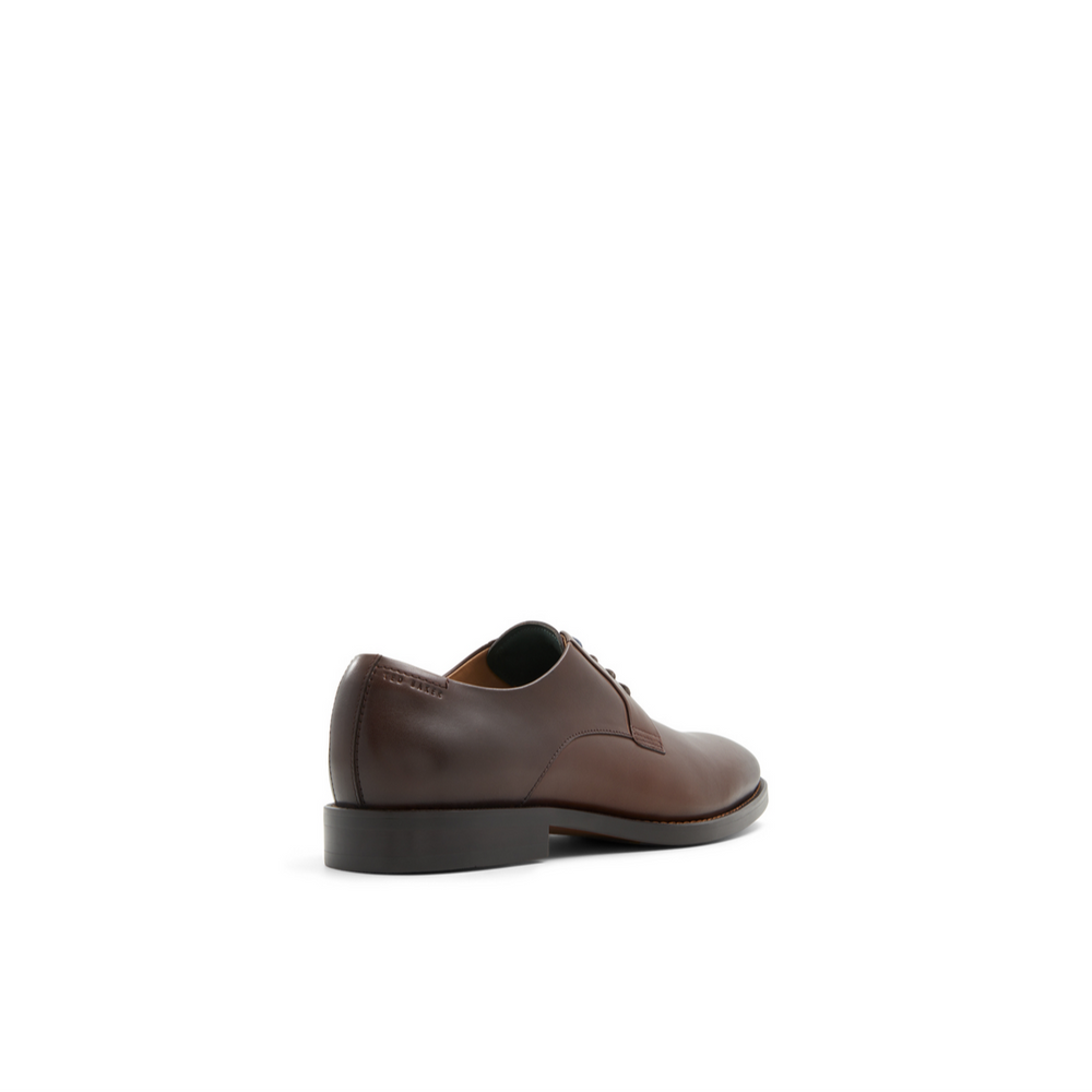 Men REGENT - Brown Smooth Leather Derby Shoes - Ted Baker