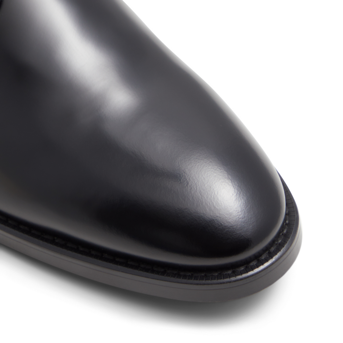 Men REGENT - Black Polished Leather Derby Shoes - Ted Baker