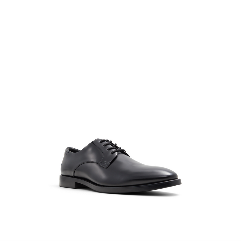 Men REGENT - Black Polished Leather Derby Shoes - Ted Baker