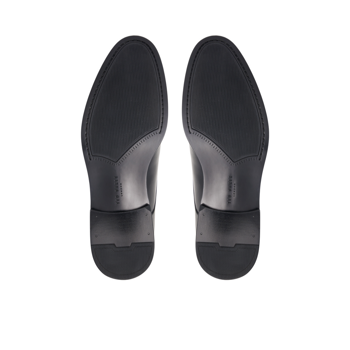 Men REGENT - Black Polished Leather Derby Shoes - Ted Baker