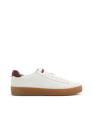 Men WESTWOOD - White Leather Cup Sole Sneakers - Ted Baker