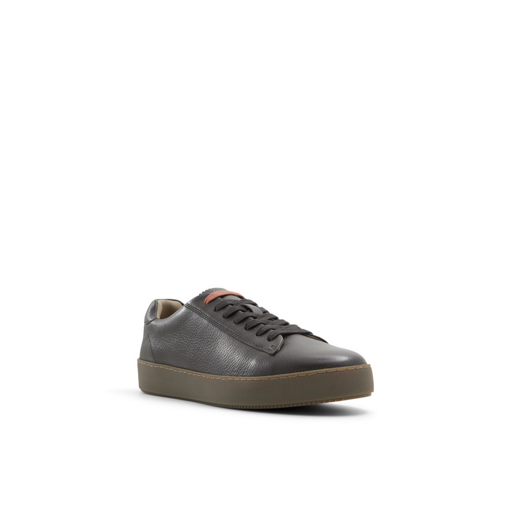 Men WESTWOOD - Black Leather Cup Sole Sneakers - Ted Baker