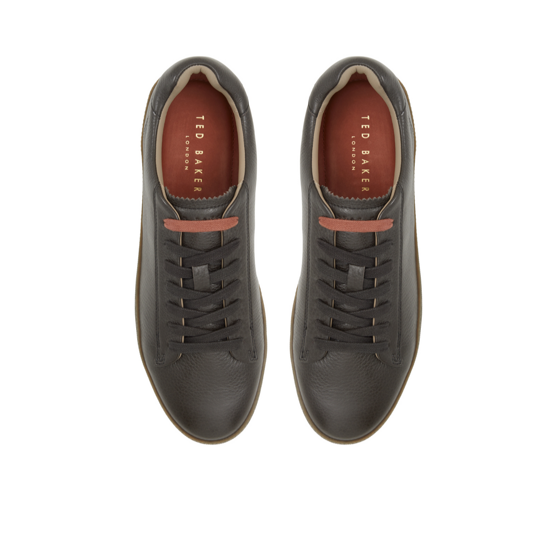 Men WESTWOOD - Black Leather Cup Sole Sneakers - Ted Baker