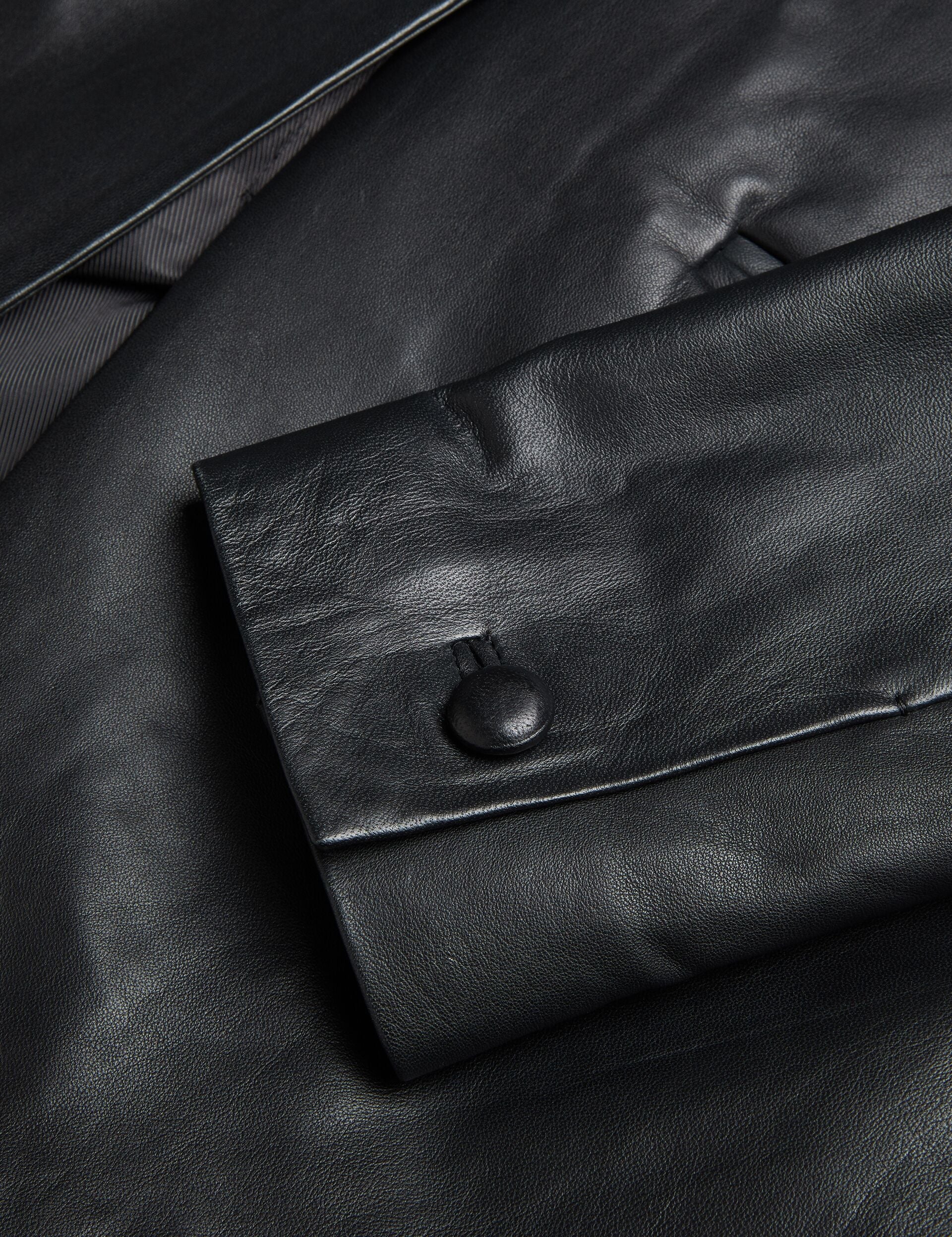 Sale|Women MELLIIE - Longline Single Breasted Leather Blazer - Ted Baker