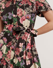Sale|Women CHARLIE Floral Tie Waist Midi Shirt Dress - Ted Baker
