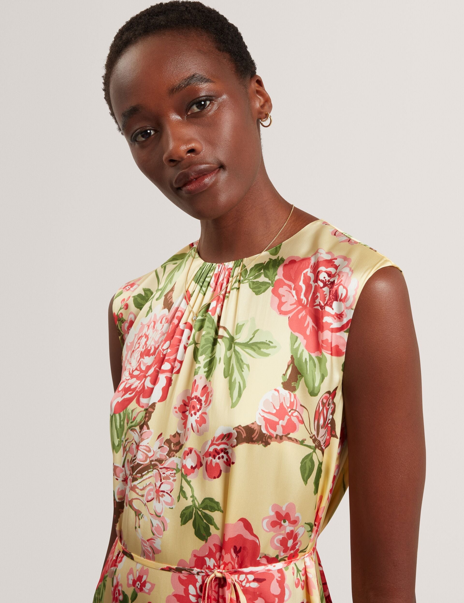 Sale|Women PARKER Satin Floral Sleeveless Maxi Dress - Ted Baker