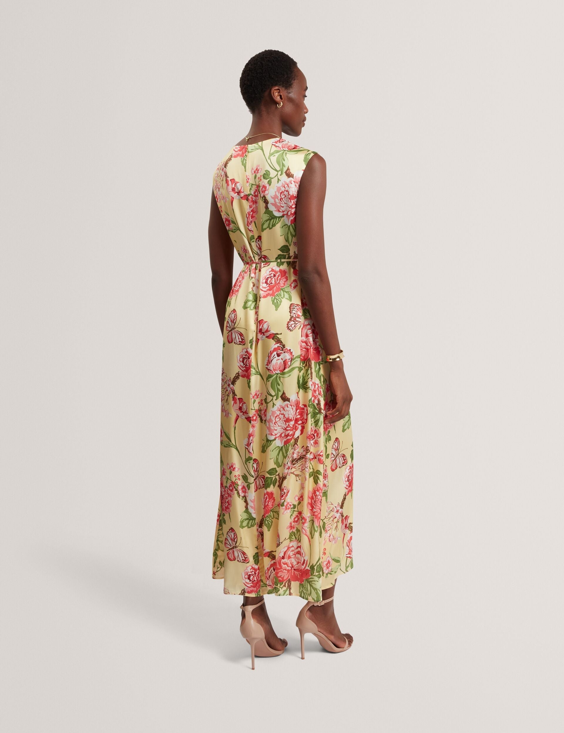 Sale|Women PARKER Satin Floral Sleeveless Maxi Dress - Ted Baker