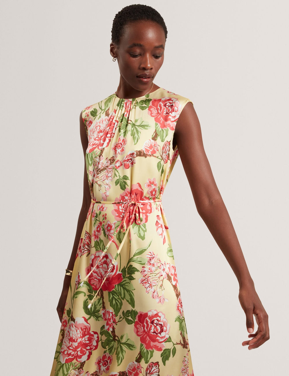 Sale|Women PARKER Satin Floral Sleeveless Maxi Dress - Ted Baker