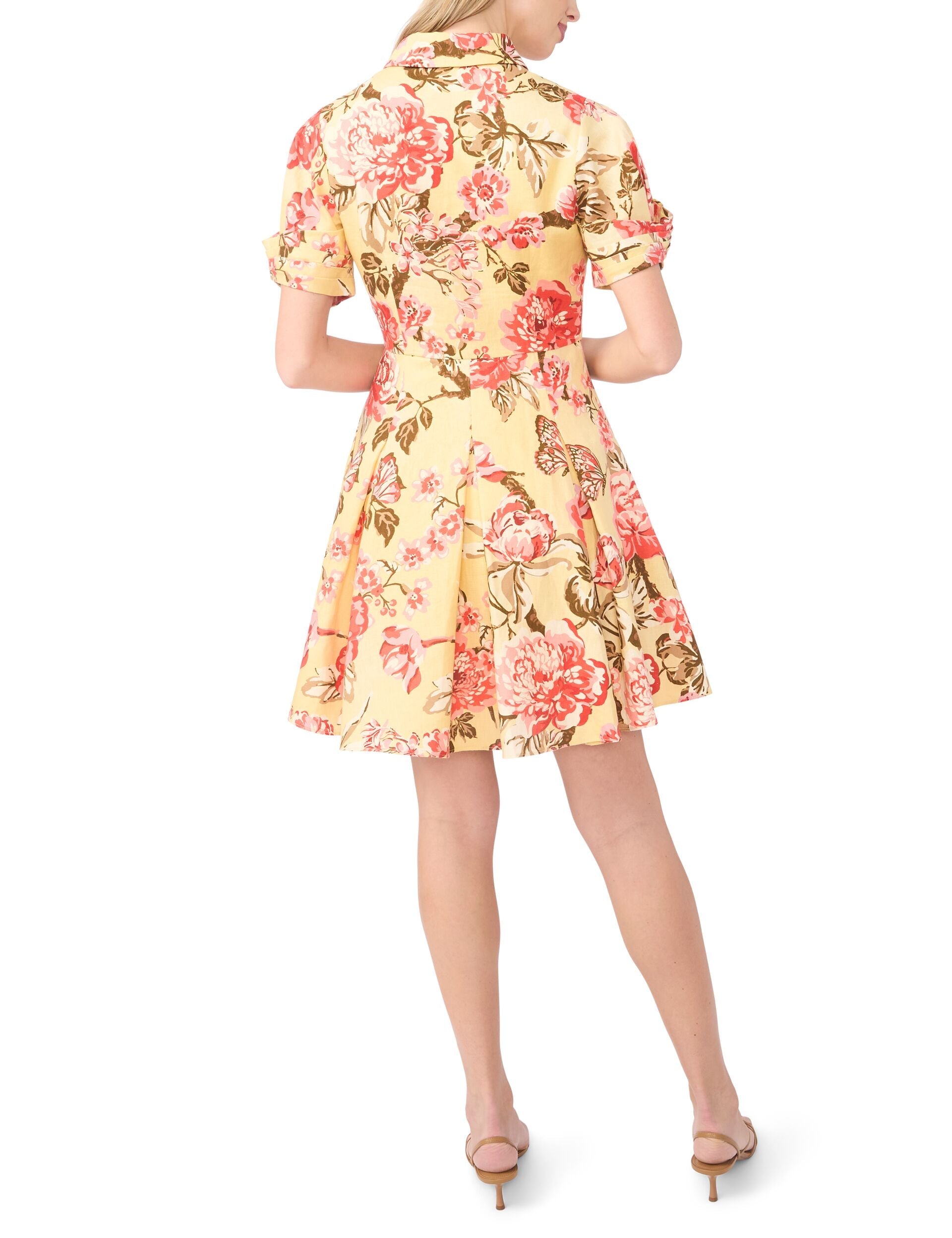 Sale|Women STINA Floral Twist Sleeve Mini Shirt Dress - Ted Baker