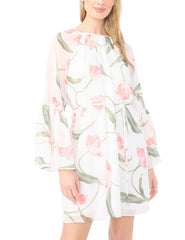 Sale|Women EFIA Floral Chiffon Frill Sleeve Mini Dress - Ted Baker