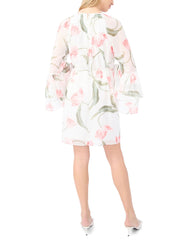Sale|Women EFIA Floral Chiffon Frill Sleeve Mini Dress - Ted Baker